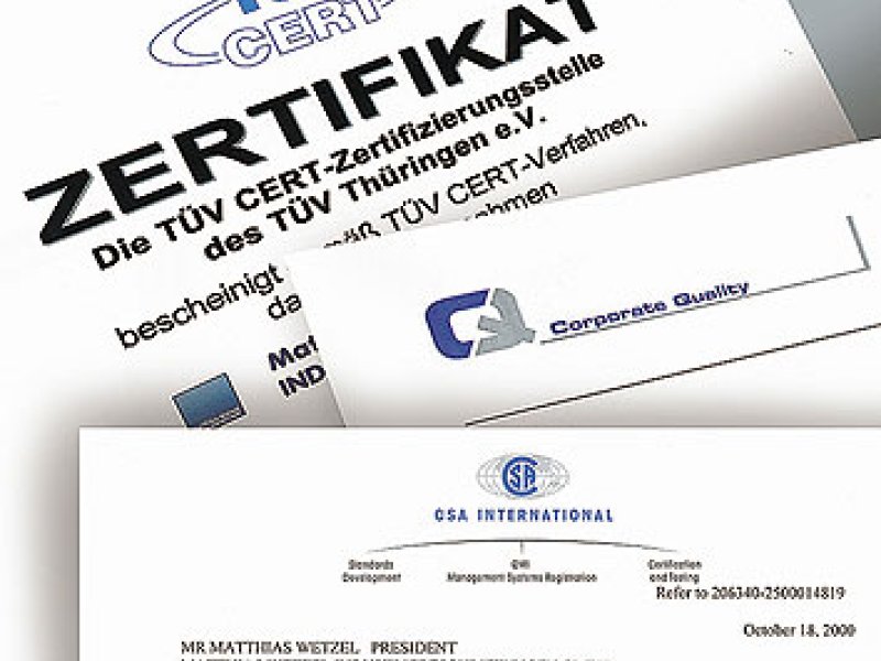 MWIB TÜV Zertifikat